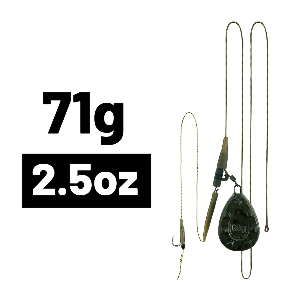 TEMU Kit d' pour pêche à la – des plombs, des hameçons -rebond et un tube -emmêlement – Plusieurs options de poids : 56g, 71g, 85g, 99g, 113g –