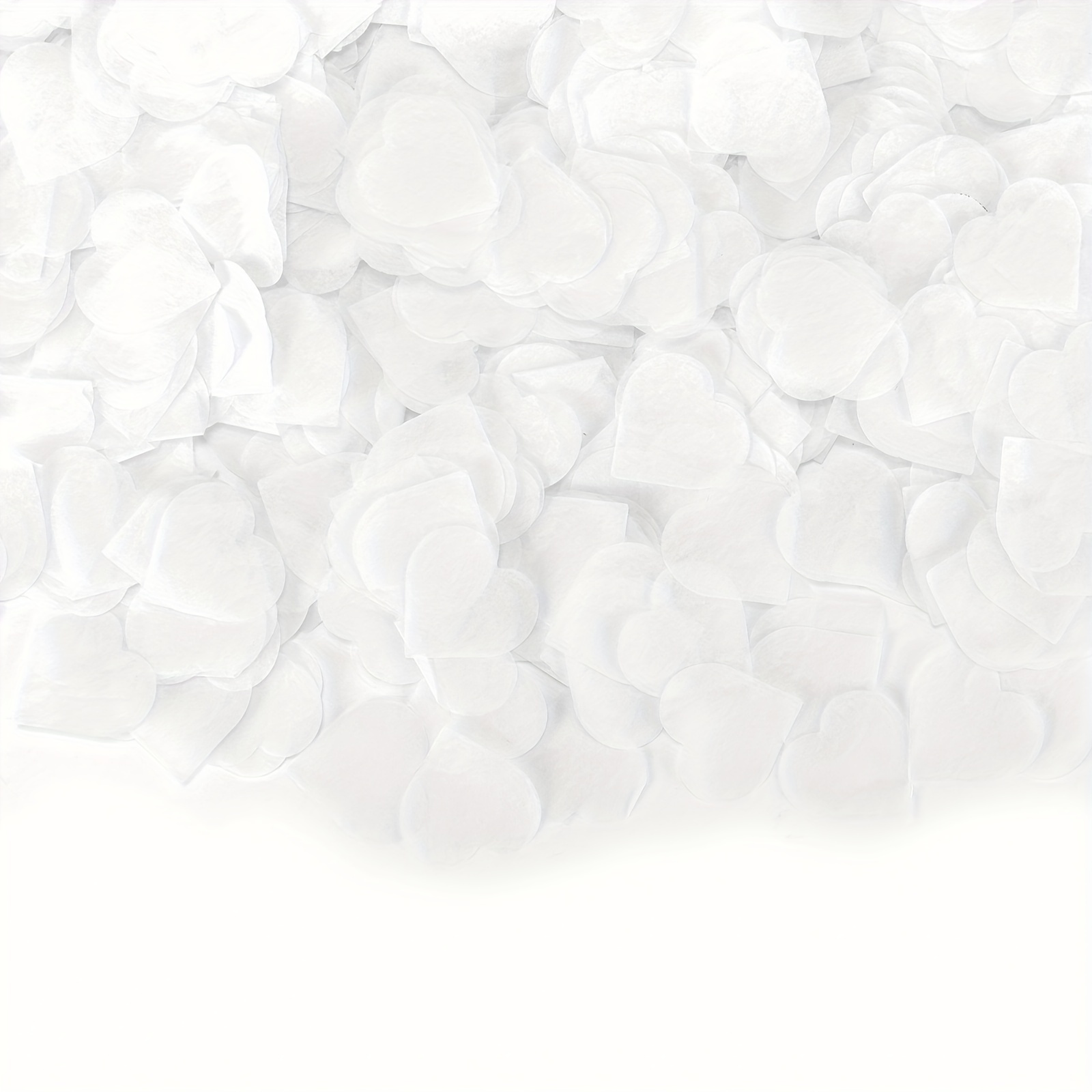 

3000pcs White Heart Confetti Pack For Weddings & Bridal Showers - 30g, Diy Celebrations, Confetti, Wedding