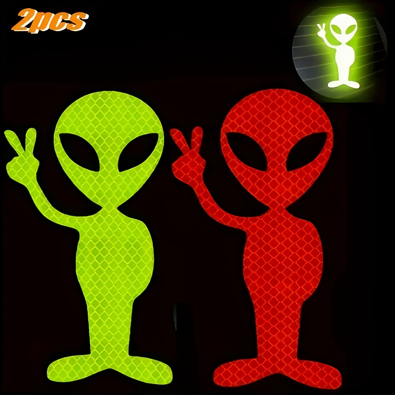 2pcs Reflective Peace Sign Car Stickers - Durable Vinyl Decals For Cars And Motorcycles, Sunscreen Exterior Additions