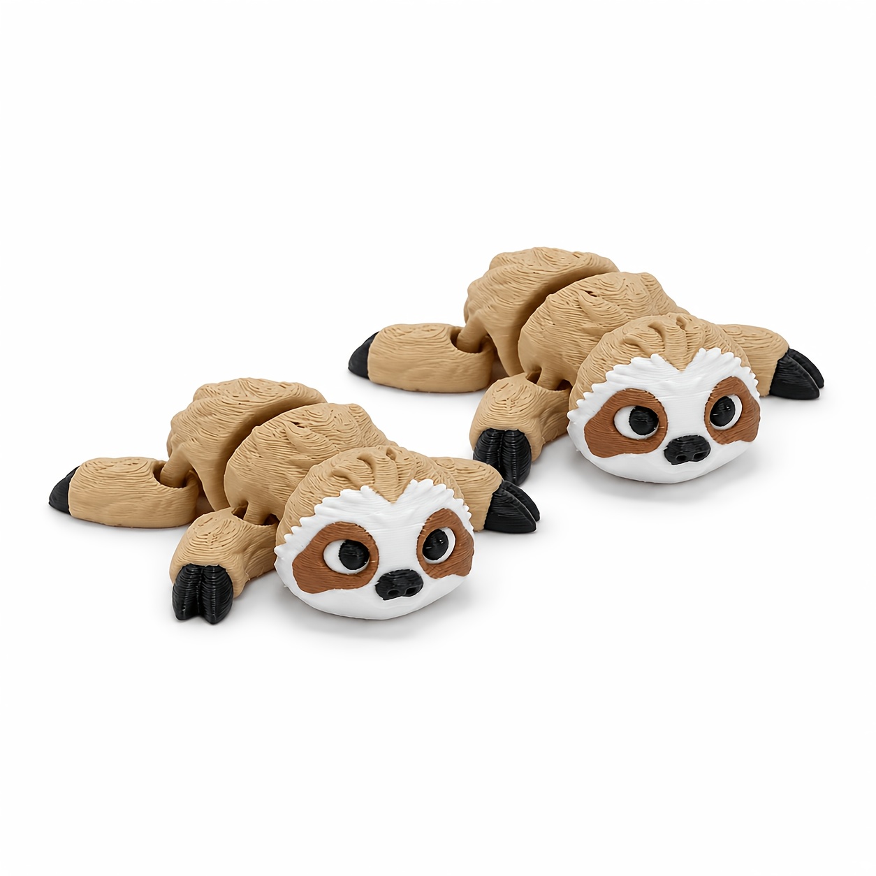 TEMU 2pcs Sloth Toy Set, 3d Printed Creative Animal Theme Desktop Figurines, Sloth Design , Suitable For Bedroom, Study, Office Desk, Room, And