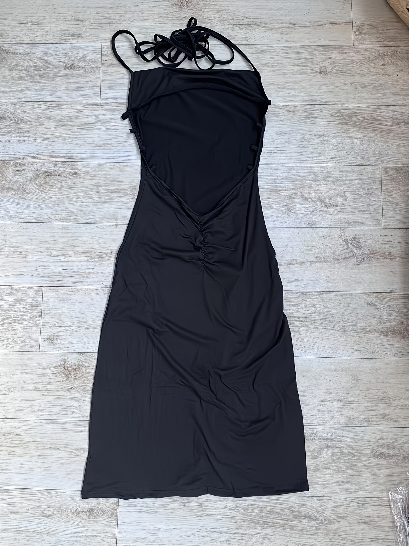 spandex for backless dress Sheer Mesh Shapewear Maxi Dress | V-Back Slimming main image 1