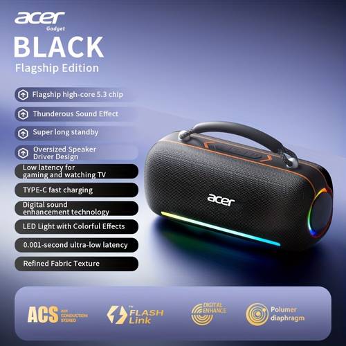 photo de l'article haut-parleur portable fil marque - son surround, basses puissantes, stéréo à faible latence - compatible pc, smartphone, , système audio extérieur (chargeur non )