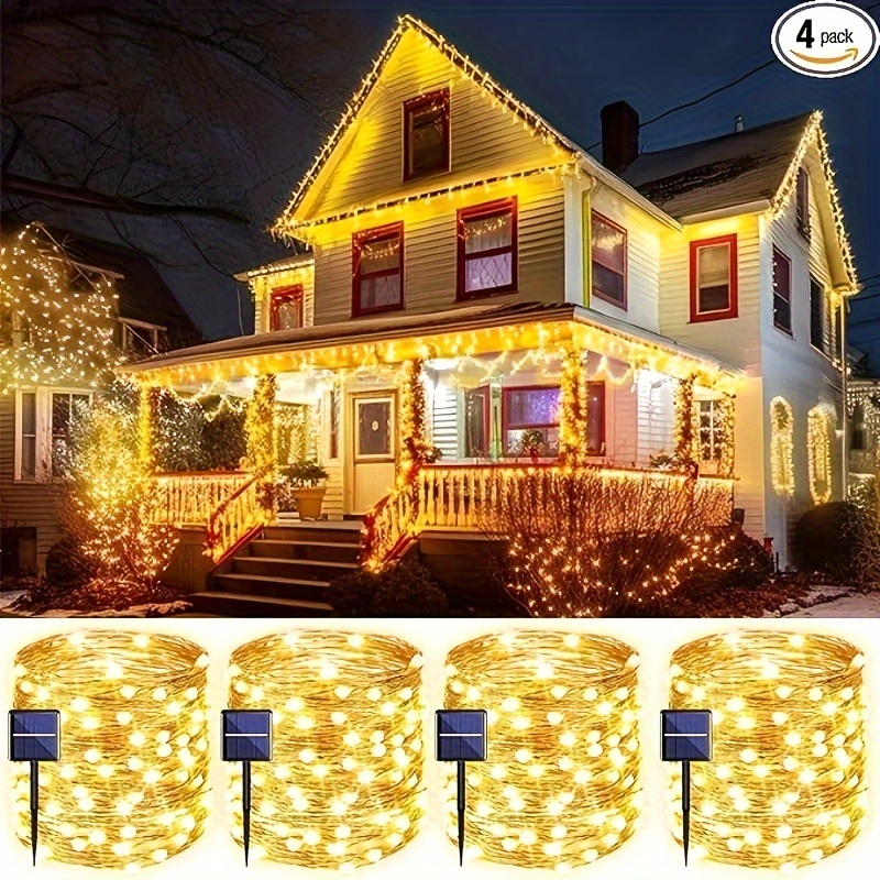 String lights online backyard fence