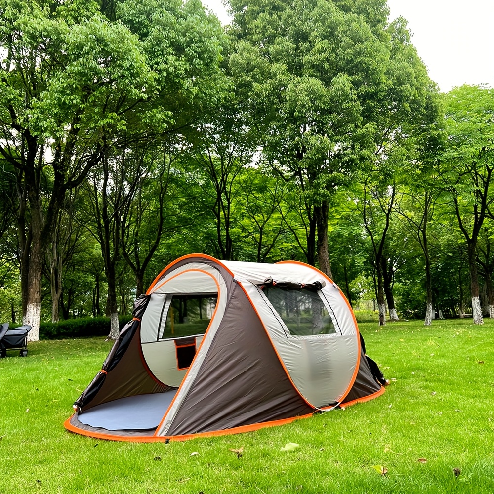 A quick pop-up tent, camping tent, 2 doors and 2 windows, family tent, hiking tent, beach tent, fishing tent, travel essential tent, suitable for camping hiking and traveling, Christmas gifts