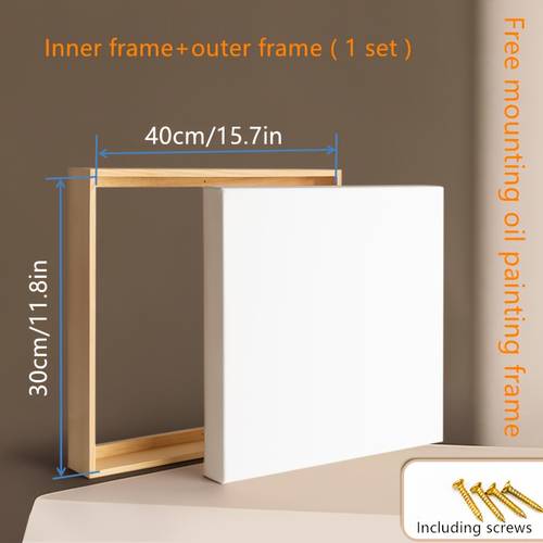 unframed oil painting frame solid wood outer frame and linen canvas canvas board anti deformation acrylic click hanging for home decor home tool suitable for school artists beginners