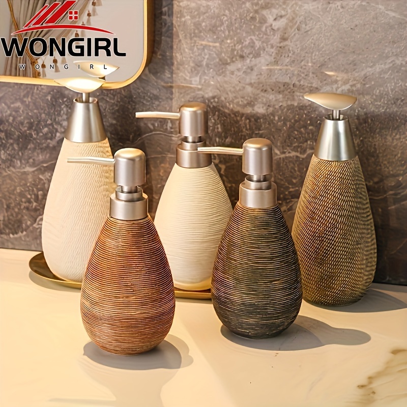 

Wongirl Vintage Ceramic Soap Dispenser With Pump - Refillable Hand & Dish Soap Bottle For Kitchen Sink And Bathroom