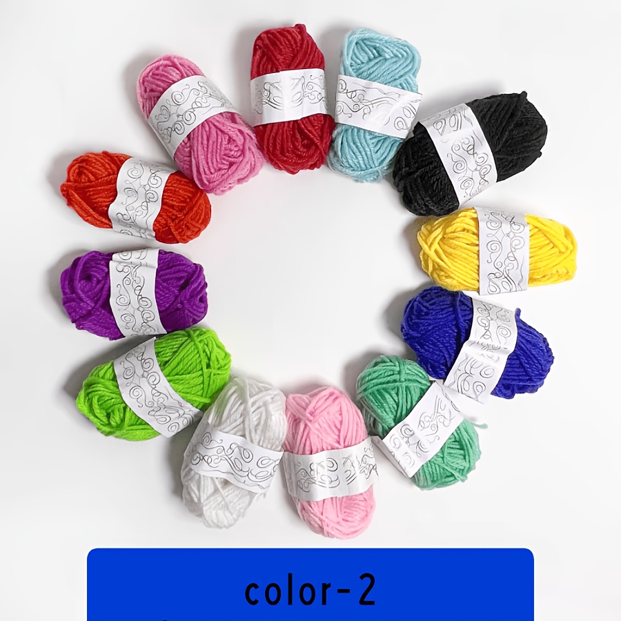 TEMU Lot de 12 couleurs de fil aléatoires (10G X 12 écheveaux), idéal pour divers loisirs créatifs, articles et plus encore