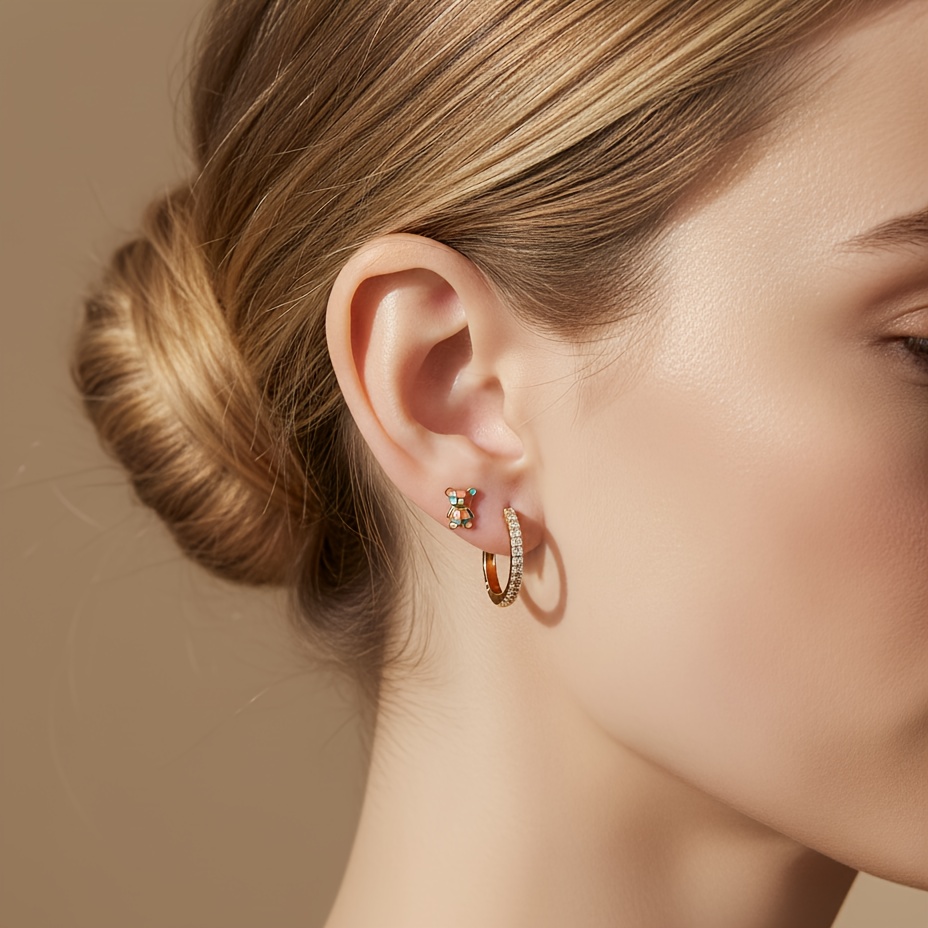 Women's Colorful Bear Enamel Earrings, Fun & Playful