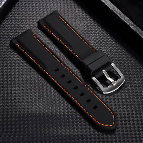 silicone watch strap easy to replace fits 18mm 26mm watches durable strap for wristwear business watch strap sleek watch accessory flexible watch strap