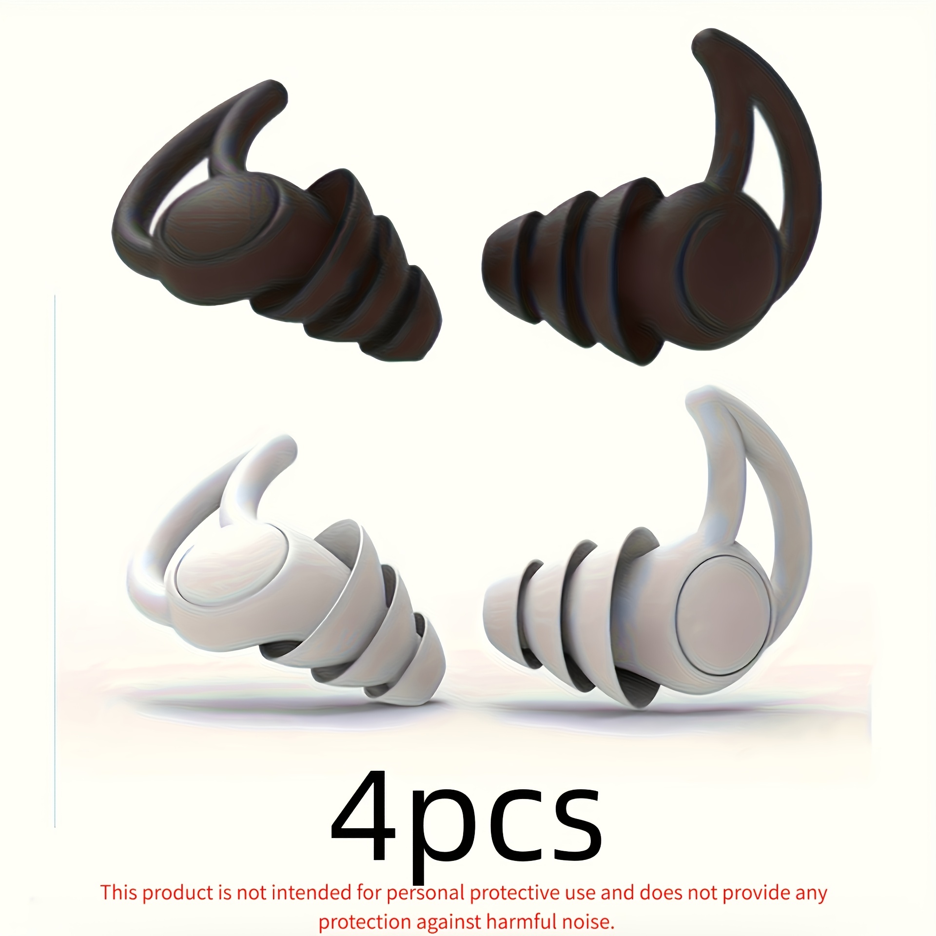 4pcs 4-earplugs For Reusable Earplugs For Sleep, Swimming, Studying