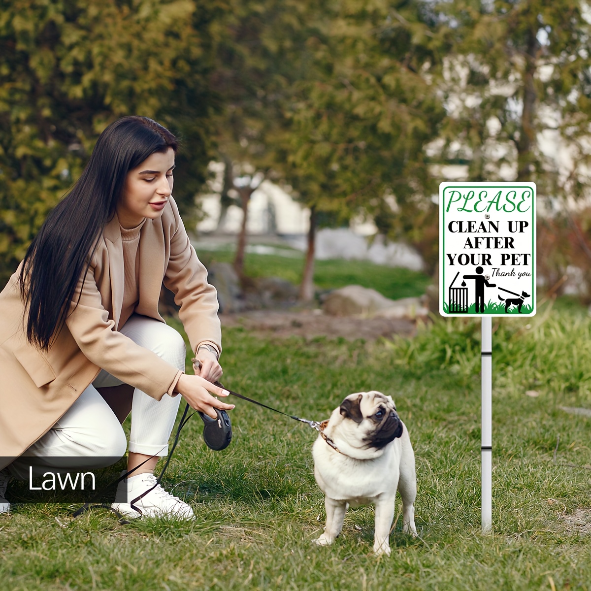 Clean Up After , Yard Signs With Stakes, Pick Up After Your Dog Signs ...