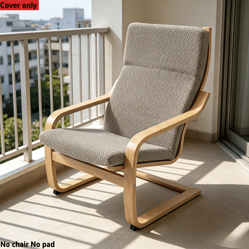 TEMU T-jacquard Chair Cover Stretch Spandex Rocking Chair Covers Single Sofa Cover Chairs Protector Cover For Living Room Balcony
