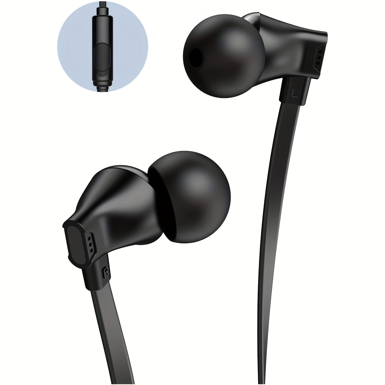 

Earbuds With Microphone - In-ear Earphones With Hifi Stereo Powerful Bass, Wired Ear Buds Noise Cancelling, Headphones With 3.5mm Interface For Phones, Tablets, Laptop, Mp3 Players