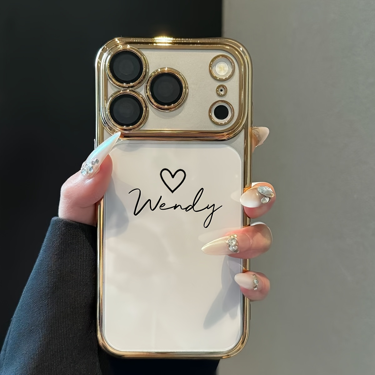 TEMU Phone Case: Personalized Customized Name & Heart Full Cover Phone Case Compatible With Iphone 18 17 16 15 14 13 12 11pro Max16 15 14plus 17air.