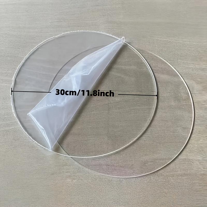 TEMU Circular Acrylic Sheet, Transparent Glass Acrylic Sheet Display Stand Tray