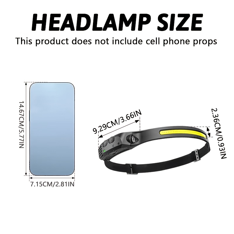 USB Rechargeable COB Headlamp with Adjustable Lighting Modes
