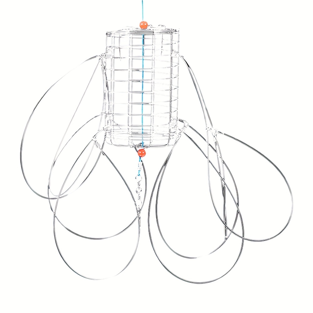 TEMU A Set Of Crab Sets, Installed Bait Hook Line Fishing Hairy Crab Wire Fishing Crab Net