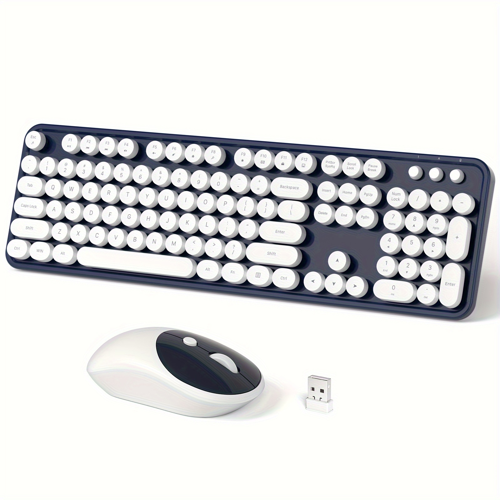 

Mofii Combo, Usb 2.4ghz Full Size Typewriter Keyboard With Number Pad And Mouse For Office Pc Computer Desktop Laptop Windows ()