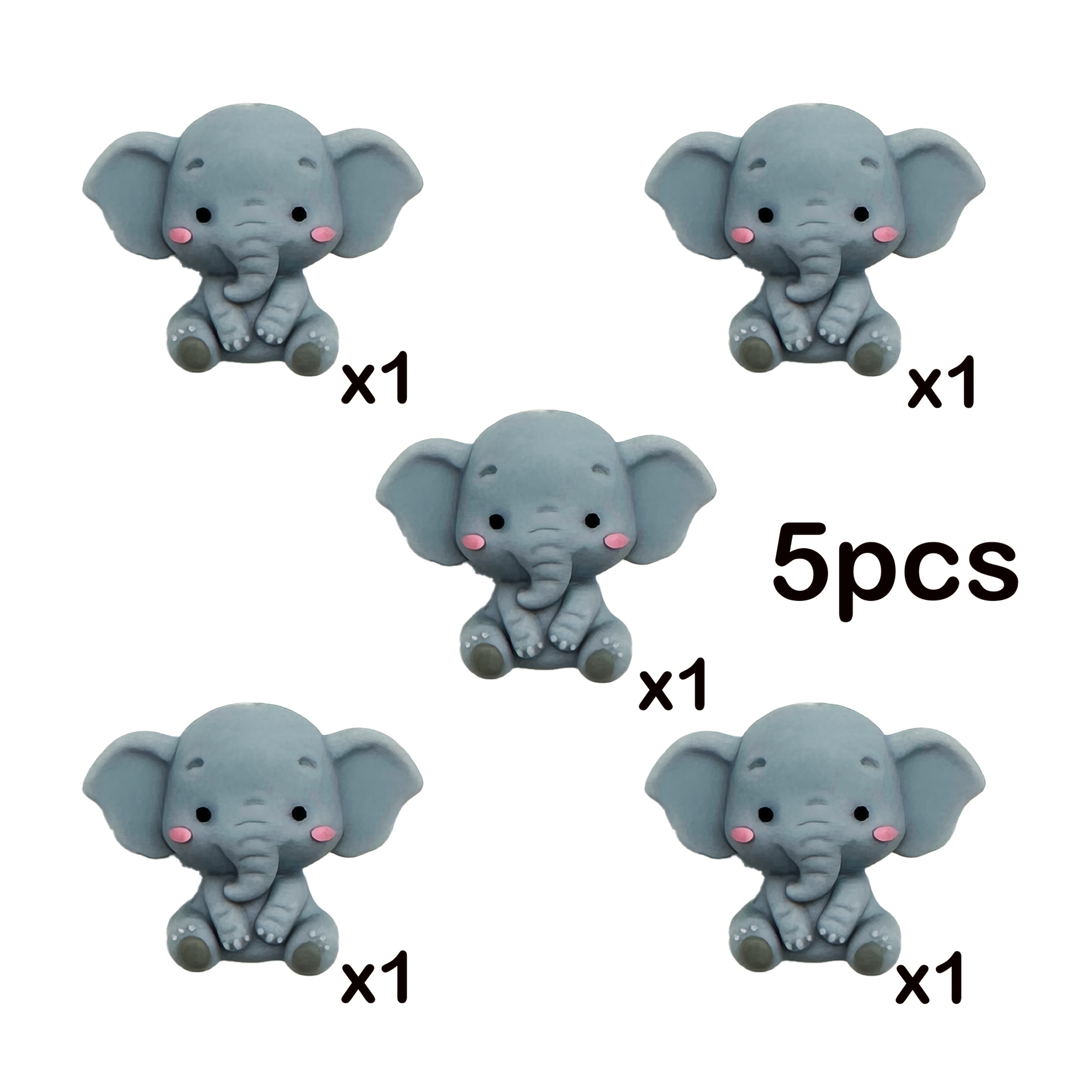 E-shop 5/10 Elefanten-Stil Gemischte Silikon Runde Perlen Lose Perlen Silikonperlen Handgefertigter Halskette Plastik Stift Perlen Taschenkette