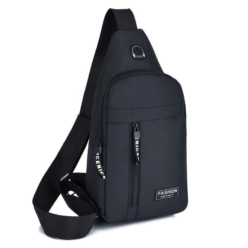 Image of Chest Bag Men's Backpack 2025 New Nylon Canvas Chest Bag Casual Chest Bag Single Shoulder Crossbody Bag