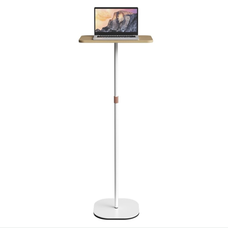 A Rectangular Side Table With Adjustable Height, This Standing Desk Modified From 46 To 120 Cm. It Serves Multiple Functions And Features A Non-slip Base, Making It Ideal For For Home And Office Use