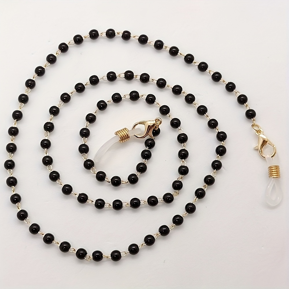 Image of Women's Vintage Pearl & Chain Glasses Necklace Lanyard - -use Anti-loss Eyewear Holder & Layered Jewelry Accessory For Fashion Glasses, Style, Necklace For Glasses,christmas Gifts