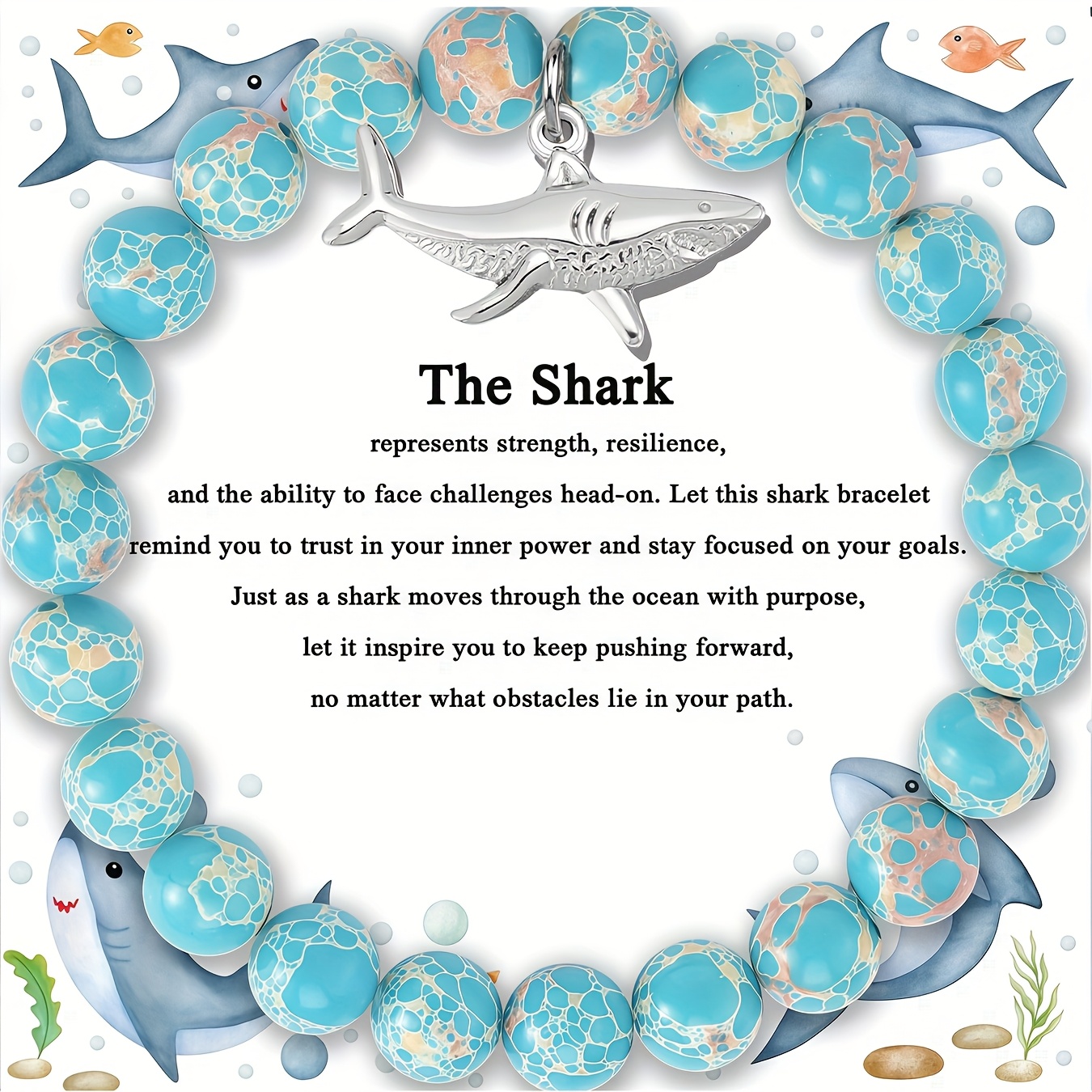 TEMU 1pc Bracelet Requin Focus - , Design Dent de Requin pour d'Objectifs & Motivation Professionnelle, Cadeau Professionnel pour Patron, Employé,