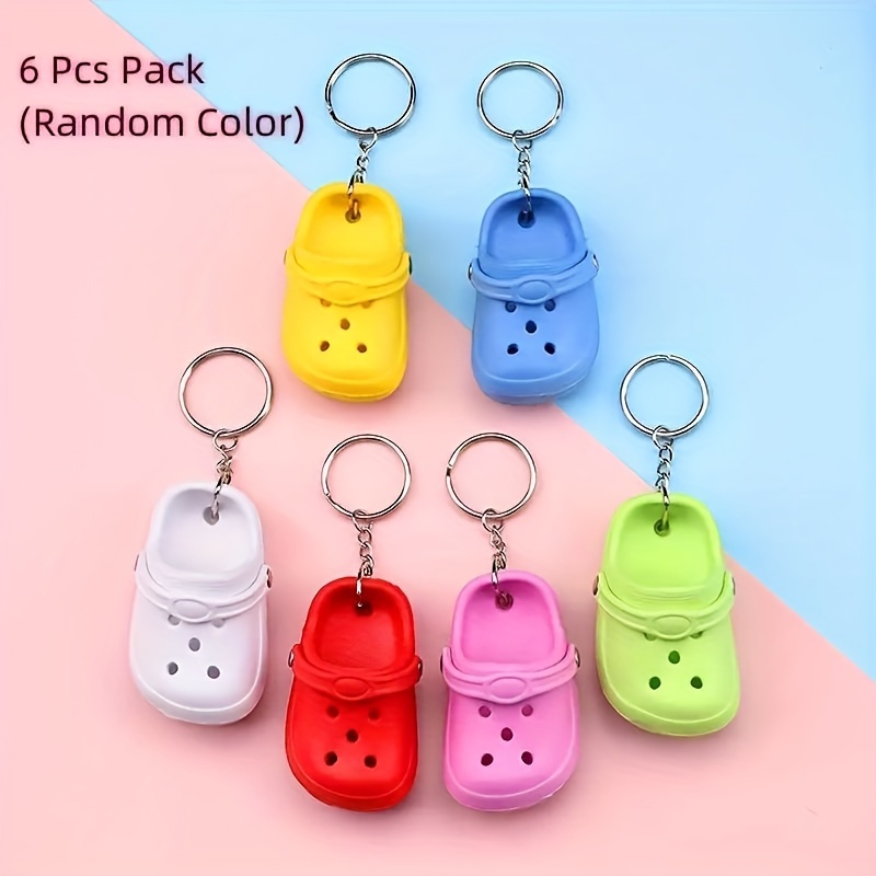 

6pcs Shoe Charms Keychains - Diy Pendants For Backpacks & Schoolbags, For , Easter, &