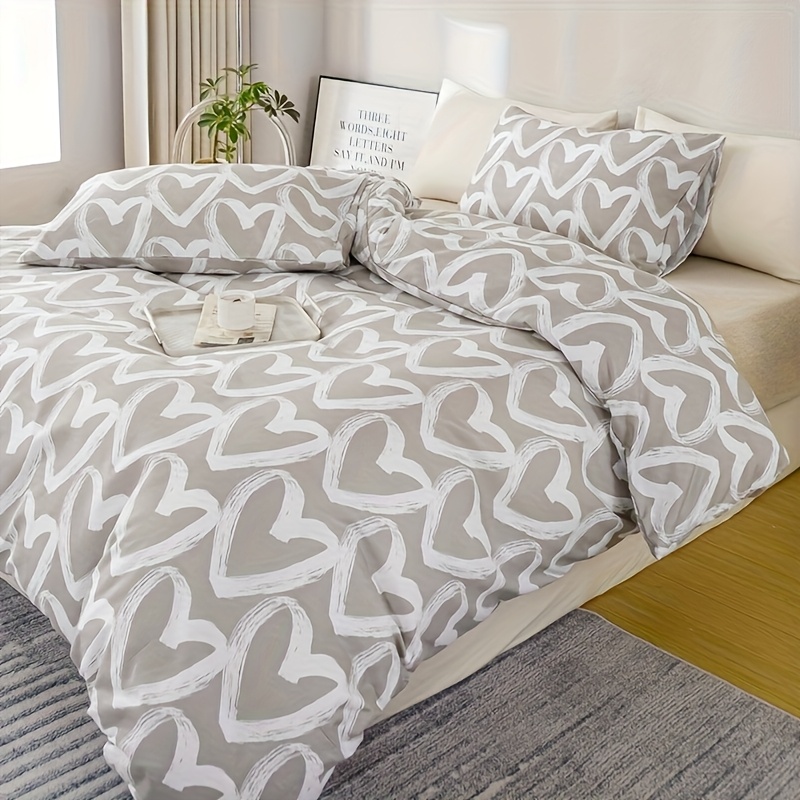 3pcs Mood Printed Down Comforter Cover Set (excluding Comforter Insert And Pillow Insert)