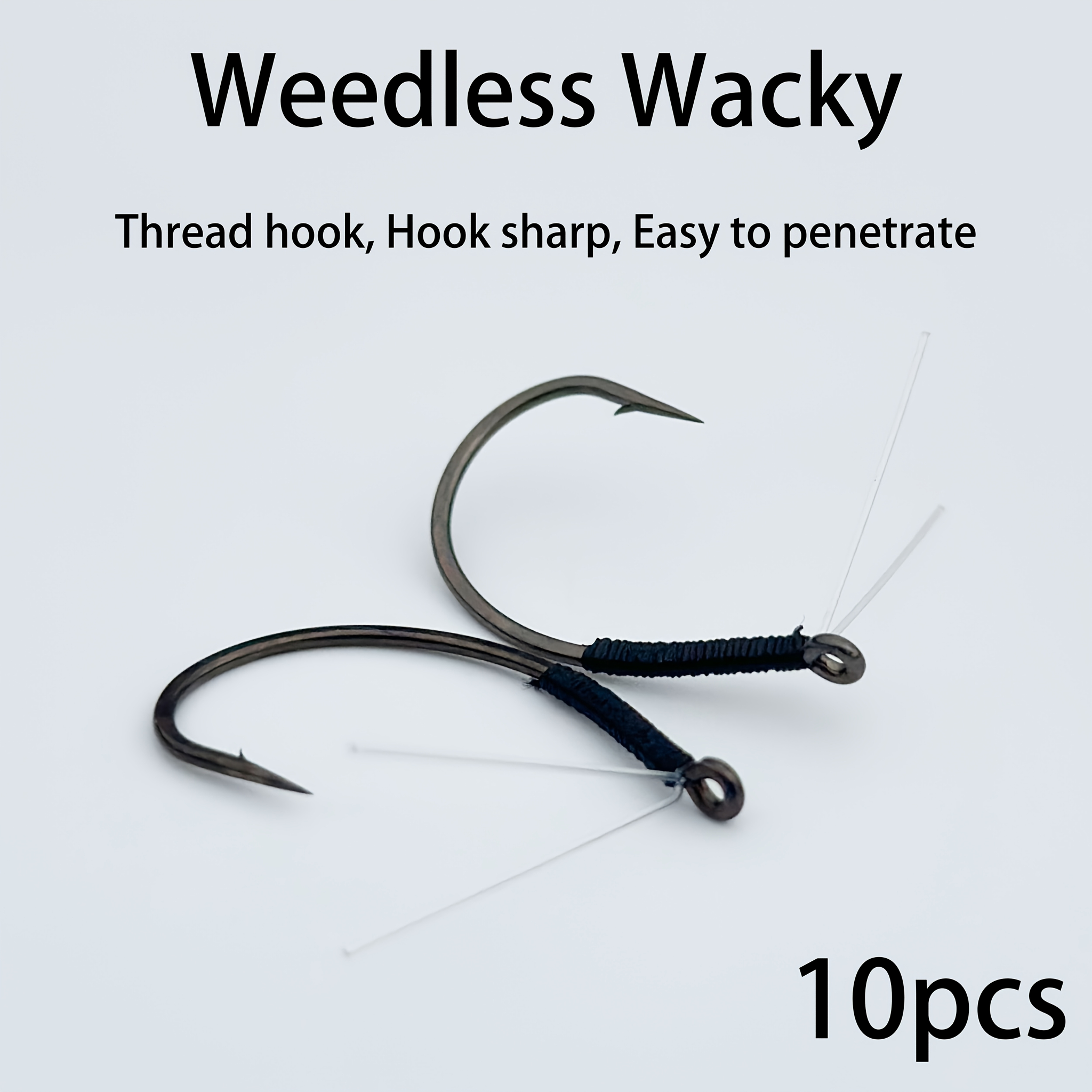 10pcs weedless hooks wacky hook worm hook freshwater wacky Temu