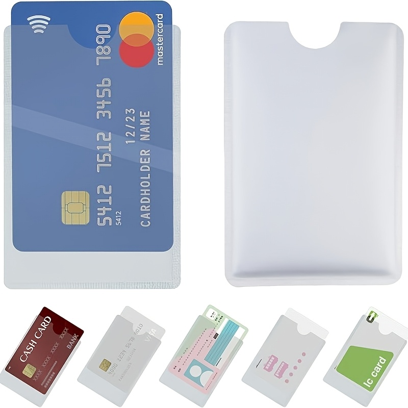2d anti theft card sleeve 10pcs set transparent in   aluminum supports credit cards ic cards personal number cards anti magnetic   rfid blocking ships  