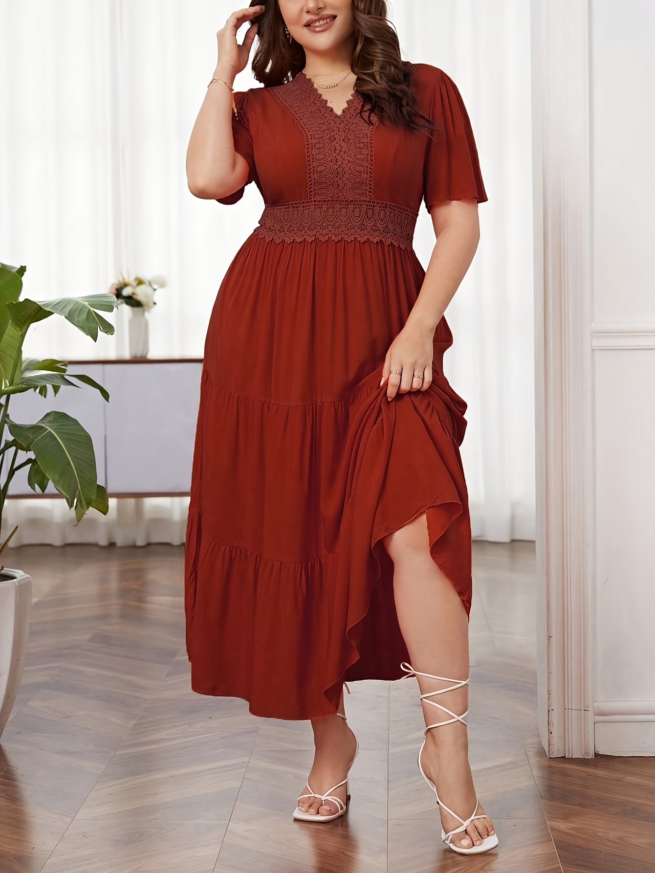 chinese dress ladies Short Sleeve Front Zip Dress - M