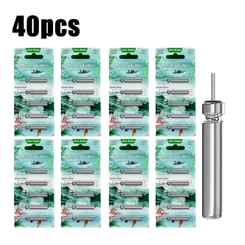 Image of 40/30/10/5pcs Cr425 Electronic Night Light Float Battery, Night Fishing Float Needle Type Battery Suitable For 95% Of Luminous Floats