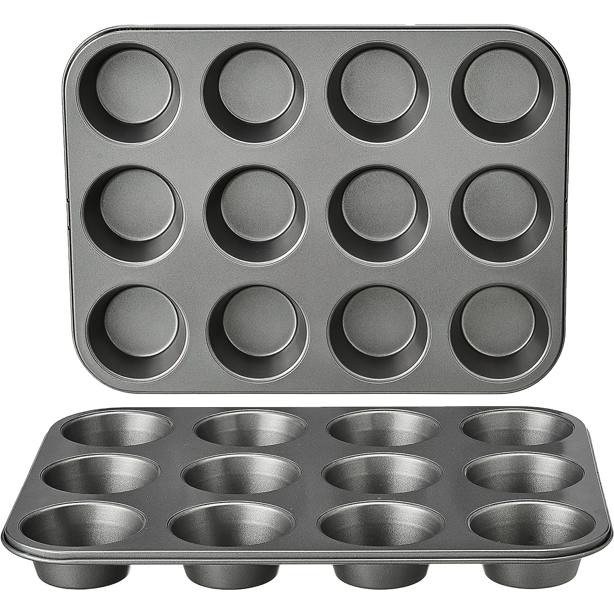 

6pcs Steel & Pan Set - 6/9/12 Cavities, , For - Christmas & New
