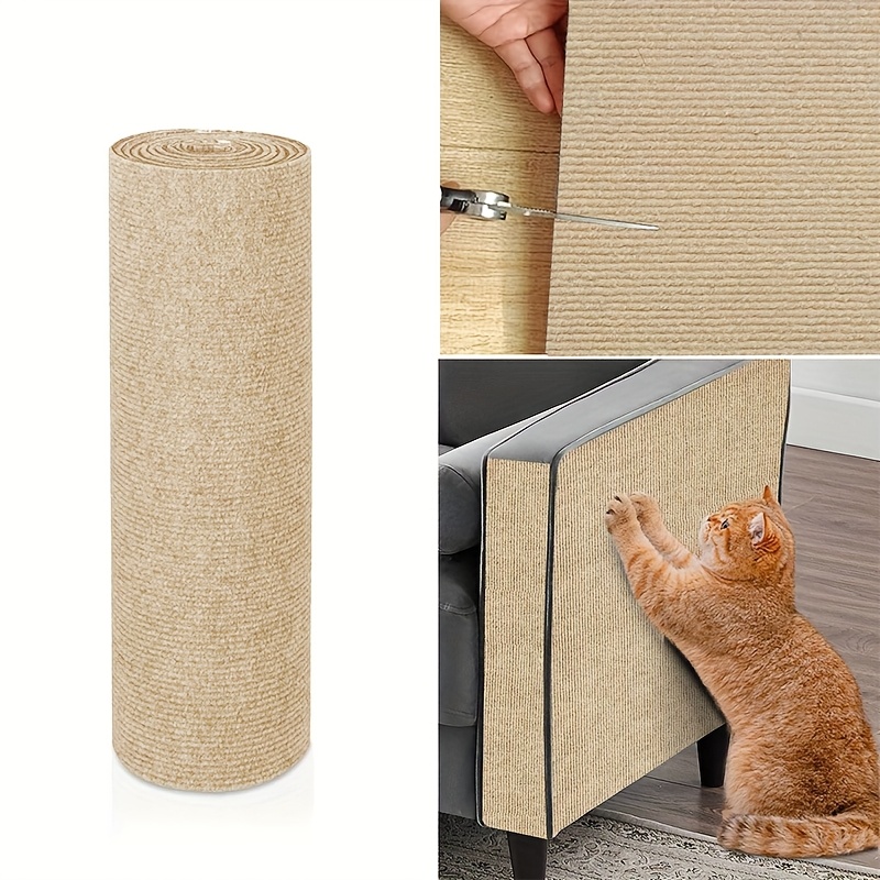 

Versatile Cat Scratching Mat & Play Nest - Self-adhesive, Polyester, Wall-mountable Design For