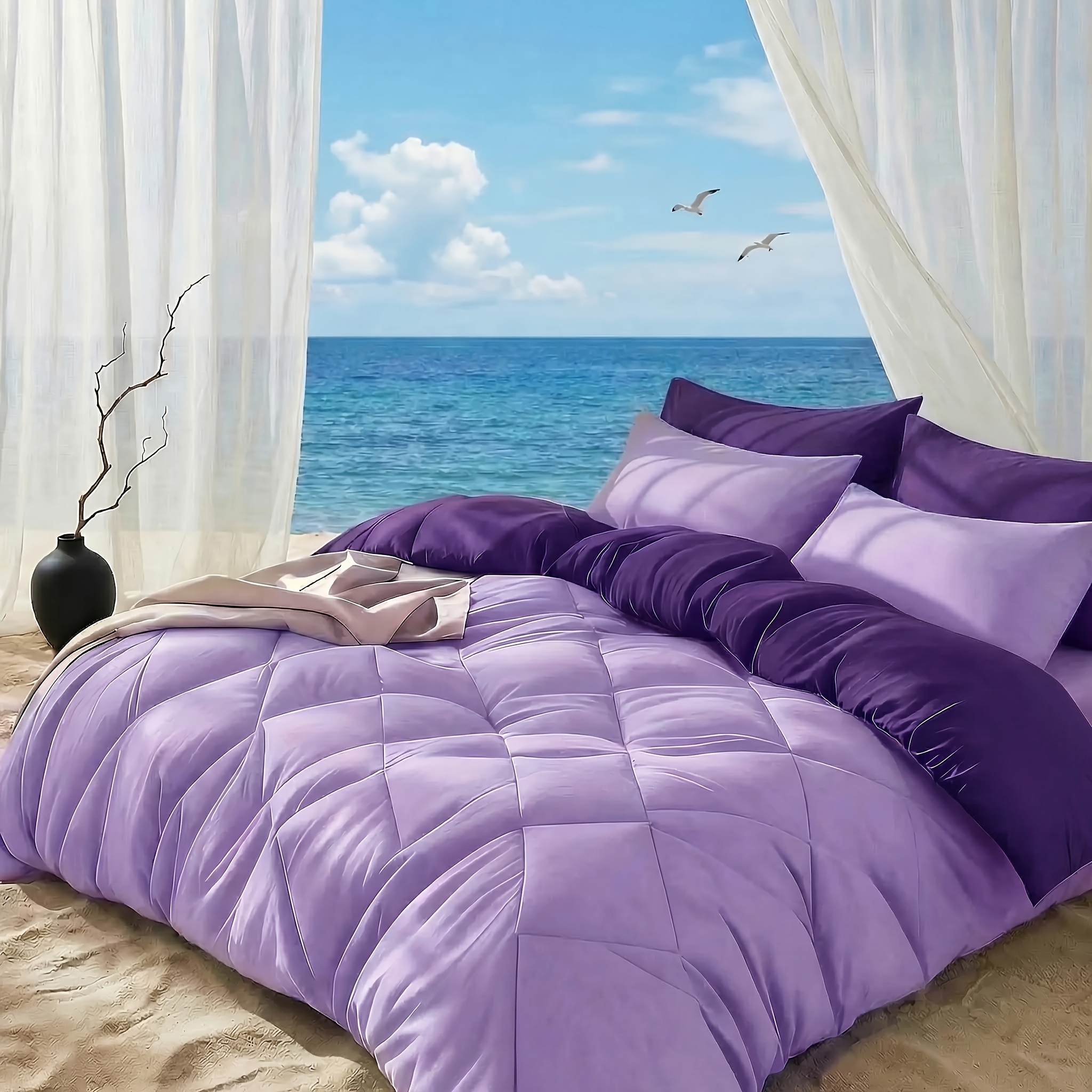 TEMU 2/3pcs, Fresh, Extra Large Air Conditioner Quilt Set, Suitable For , Ideal For Bedroom And Hotel Use, Includes 1 Quilt + 1/2 Pillowcases, In