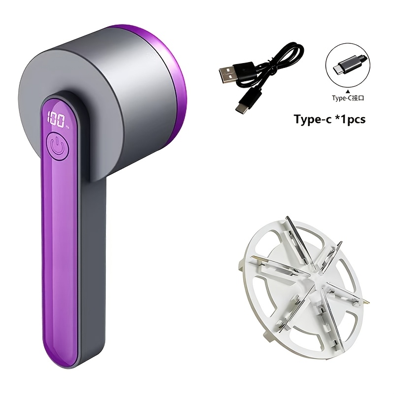 TEMU Portable Charging Hairball Trimmer, Upgraded Thickened Cover, Electric Hair Removal Led Display, Pet Hair Trimmer And Hairball Remover, Suitable