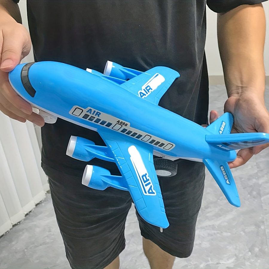Image of Large Blue Airplane Toy, Children's Airplane Toy Model, Boys And Girls, Christmas Gift, New Year Gift