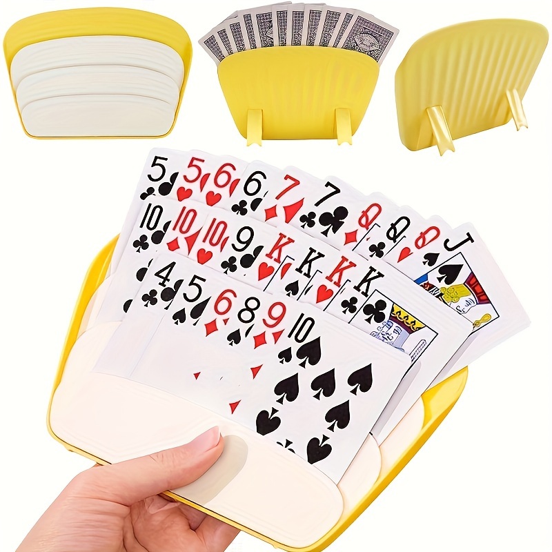 

Large Capacity Multi-layer Card Holders - Stand On Table Or Hold In Hand - High-index Plastic Construction - Perfect For Little Hands And Arthritis Sufferers