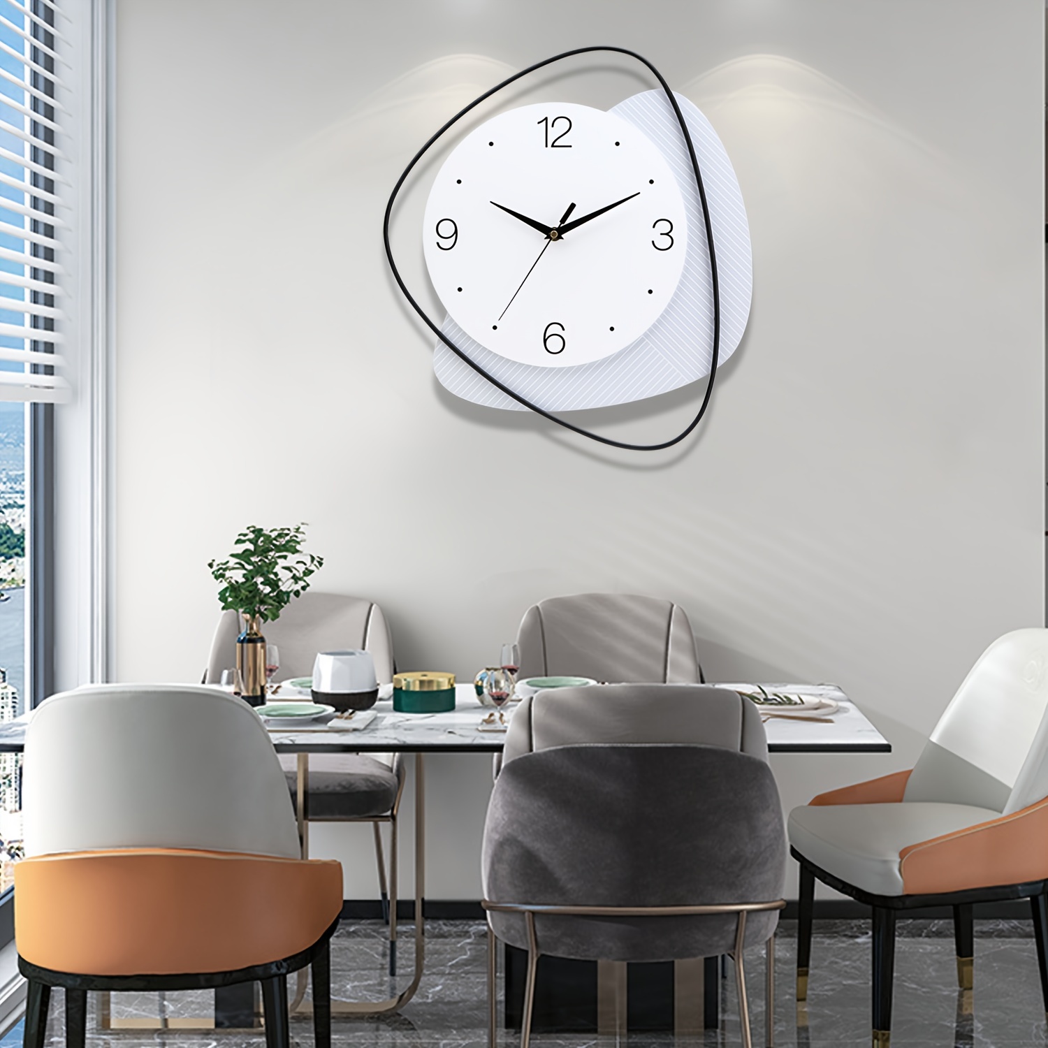 Relojes de pared grandes para decoración de sala de estar, reloj de pared  silencioso y moderno grande que no hace tictac para dormitorio, oficina