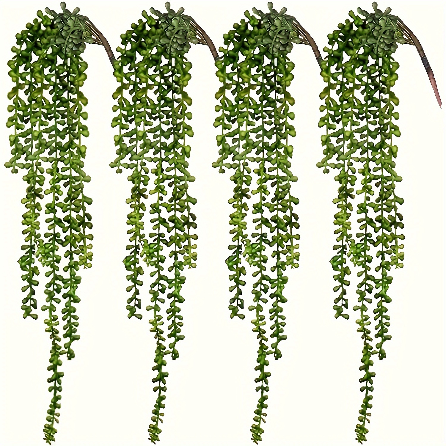 

2/4pcs, Artificial Hanging Vine Artificial Succulents Hanging Plants Fake String Of Pearls For Wall Home Garden Decor (27 Inches Each Length)