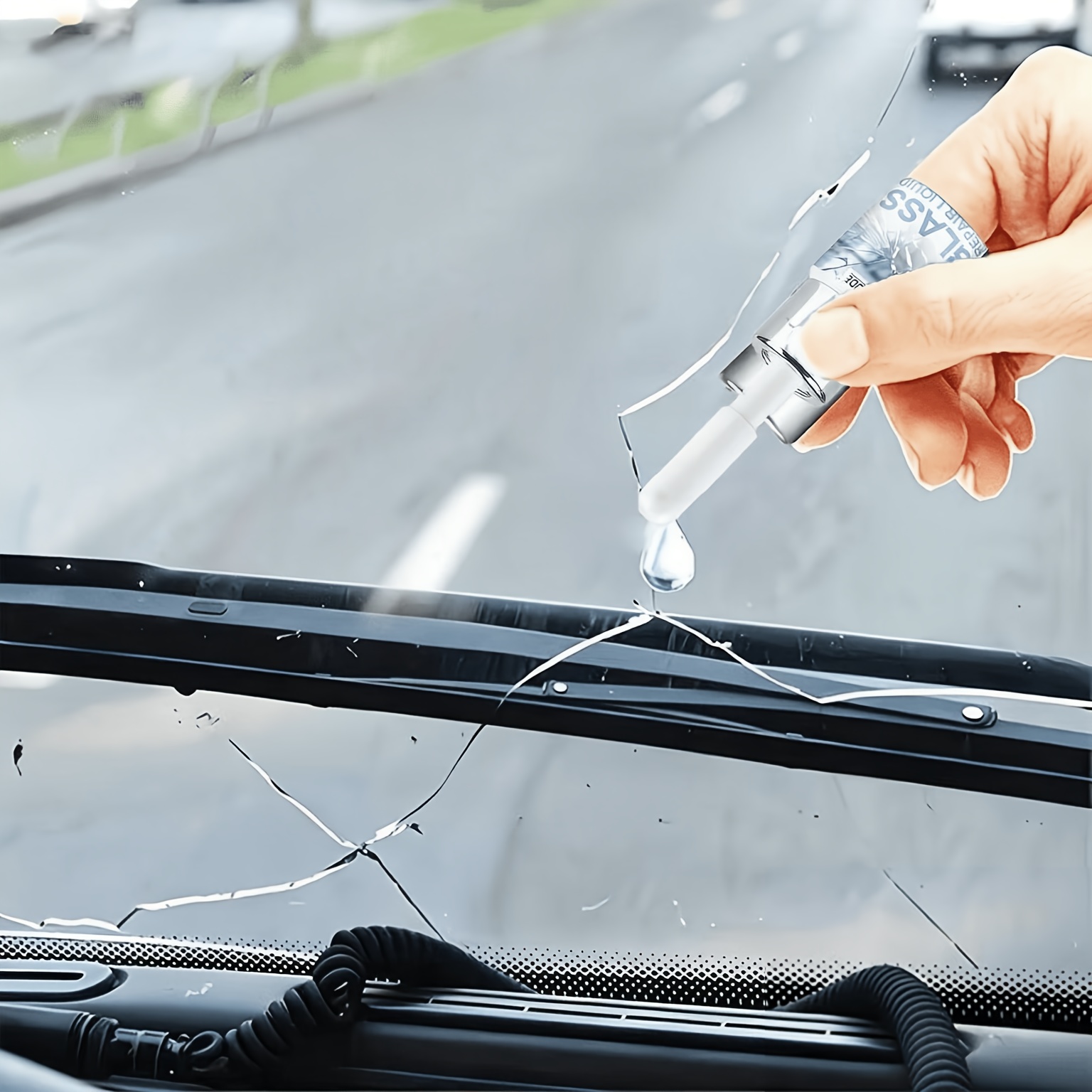 Professional Crack – Durable Abs Tool Kit With Fast-drying Nano Filler, A Convenient To Fix Windshield And Restore Clear Visibility