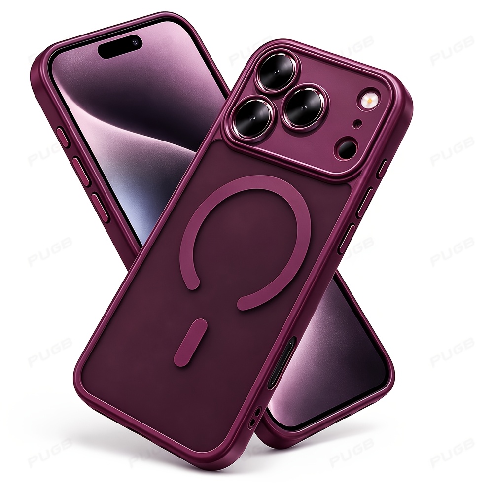 TEMU Phone Case - New Arrival Luxury Matte Translucent Magnetic Wireless Charging Phone Case Suitable For Iphone 18 Pro Max 17 Pro Max 18 17 16 15 14