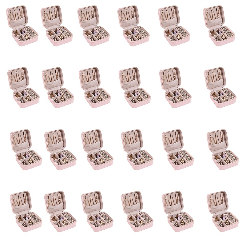 24pcs Artificial Leather Jewelry Box for Vacations