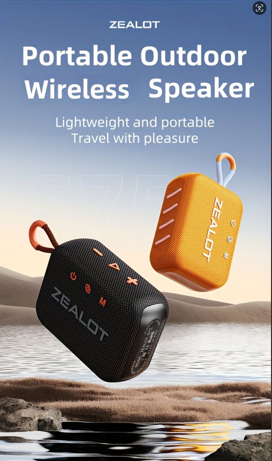   s75 10w wireless speaker outdoor portable heavy   3000mah long   8 hour gaming time with loud   supports phones tablets tvs compatible with memory cards tws series hands free calling supports phone tablet tv Product details 0