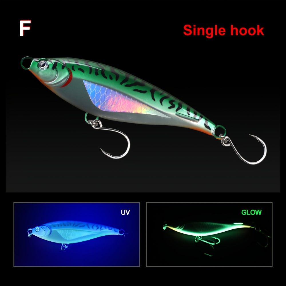 TEMU 45g 13cm 90g 17cm Fishing Bait Sinking Plastic Sea Hard Bait With Hook Saltwater Pencil Fishing Lure Bait