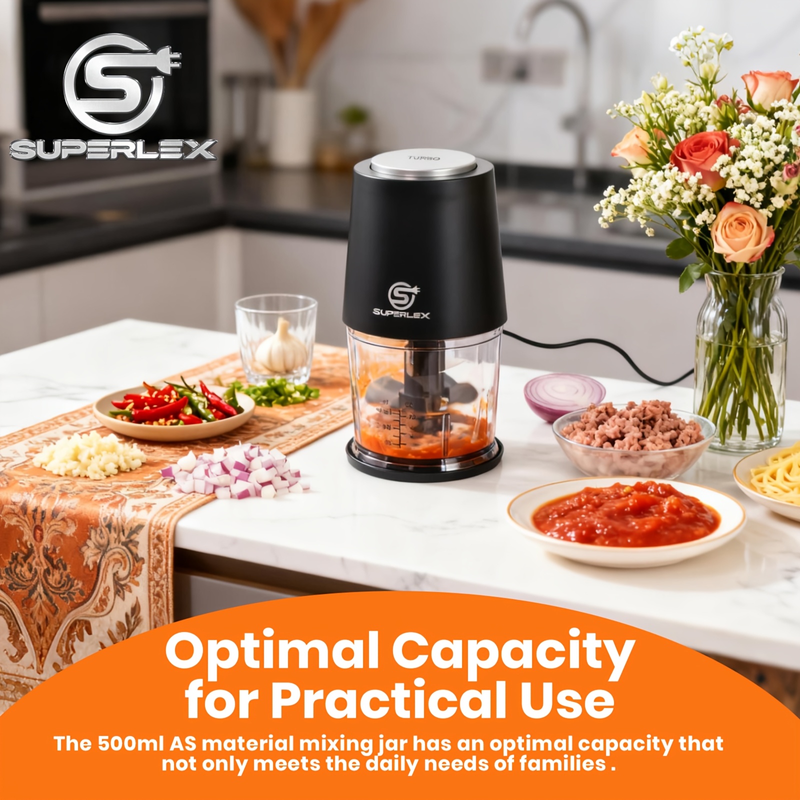 SUPERLEX Mini Electric Food Chopper