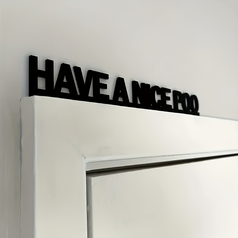Plaque De Porte En Bois Salle De Bain – Écriteau Mural Multicolore – Neuf