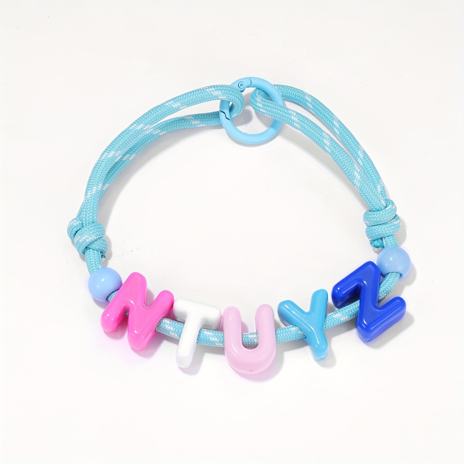 TEMU Personalized Custom Collar - Exclusive Unique Acrylic Letter Tag, Capacity For 7 Letters, Random Colors, Adjustable Size, Suitable For Pets Of