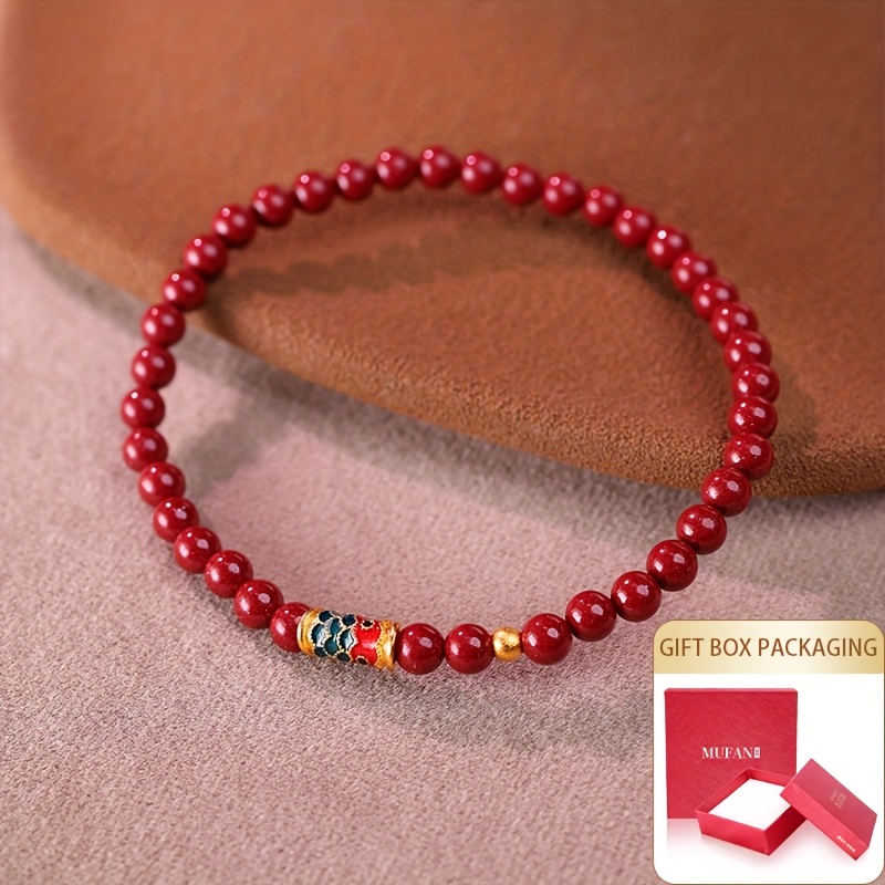 Women's Fashion Cinnabar Bracelet in Gift Box